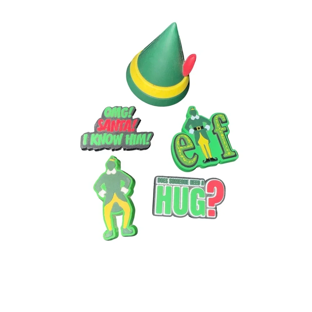 Crocs Shoe Charms Unisex OS Multi Elf Movie Christmas Buddy 5pc Set